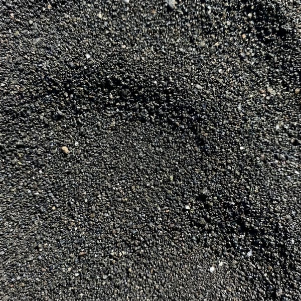 Black sand.