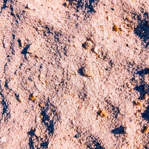 Pink sand.