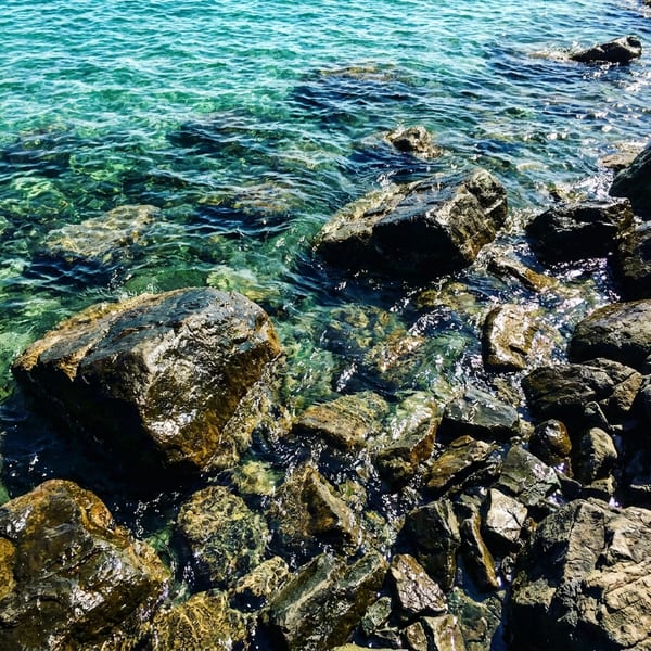 A rocky water entry.