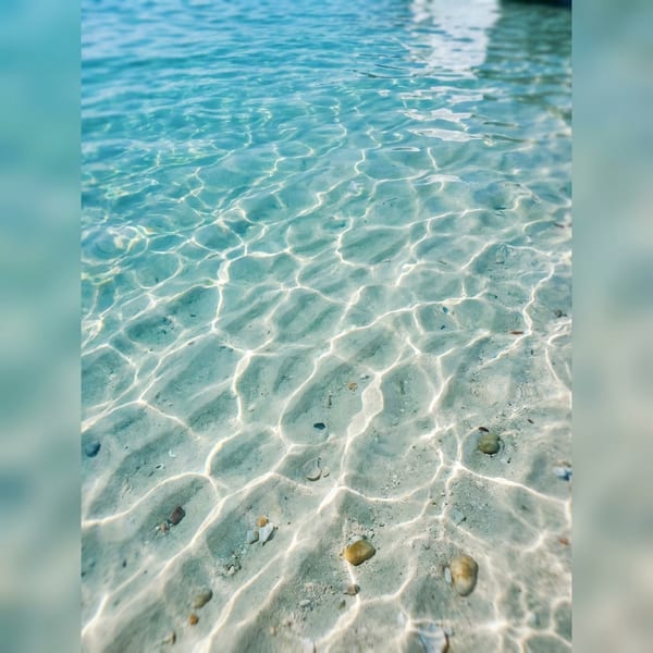 A sandy water entry.