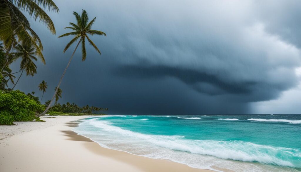 Rainy season in the Maldives