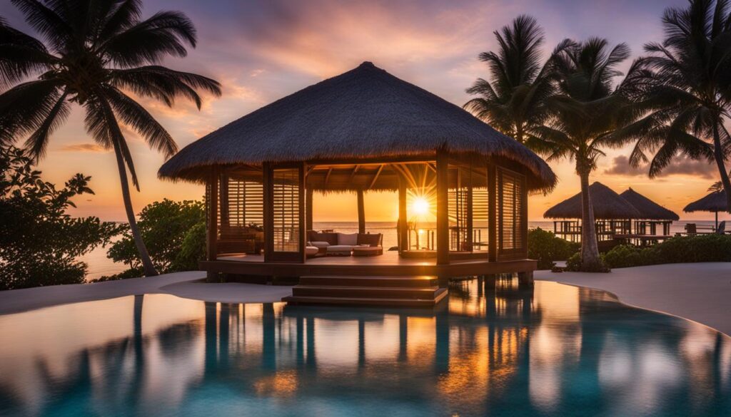 Maldives luxury beach resort