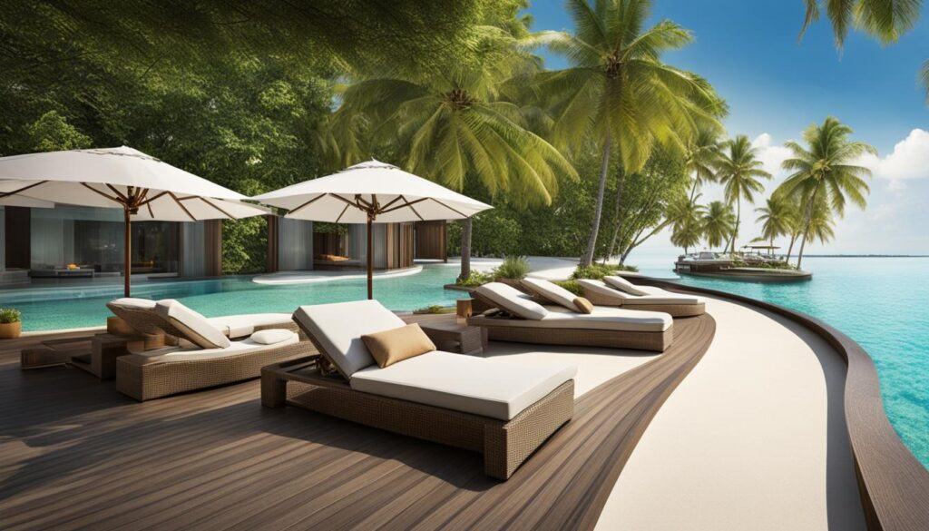 luxury beachfront resort Maldives