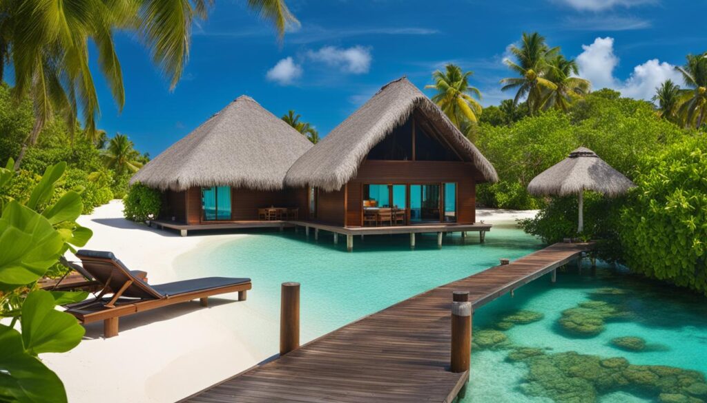 secluded resort in the Maldives