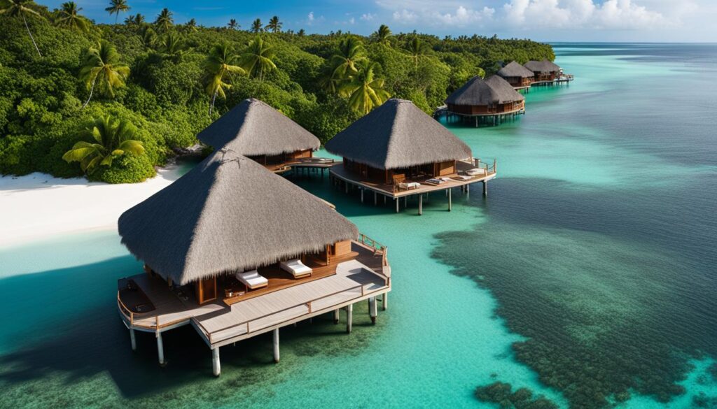Maldives overwater villas