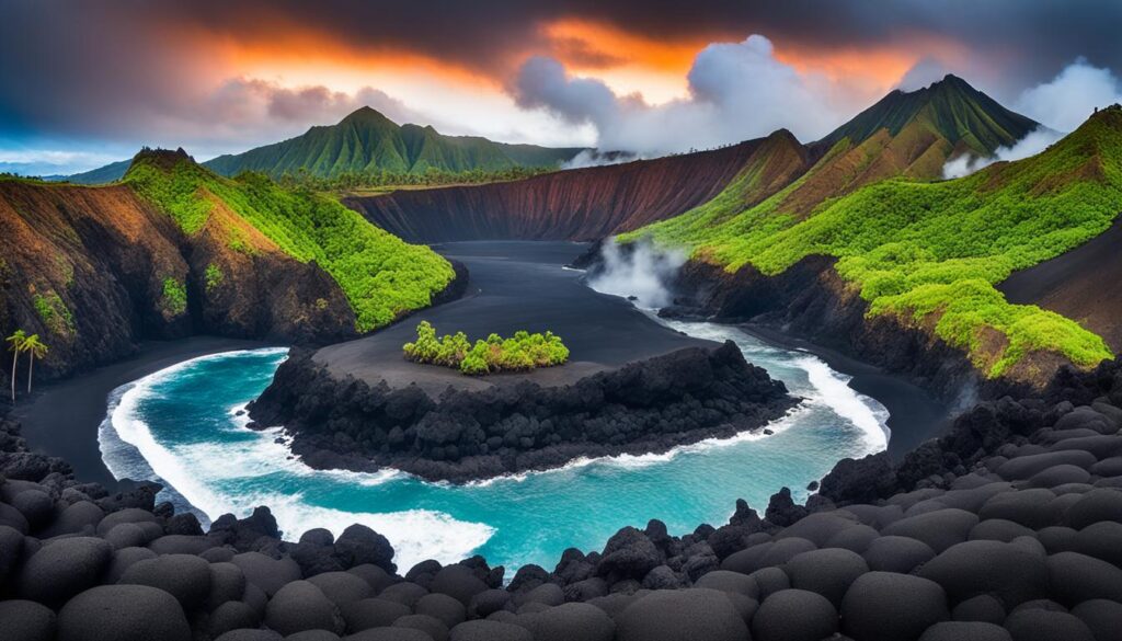 volcanic landscapes in Hawaii