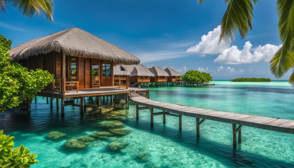 overwater bungalow in the Maldives